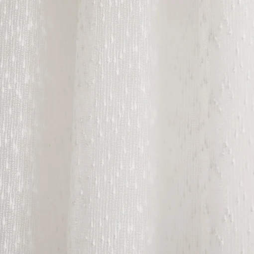 Aileen Textured Raindrop Sheer Window Curtain Panels