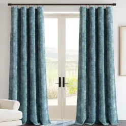 Aspen Luxury Velvet Chenille Window Curtain Panel