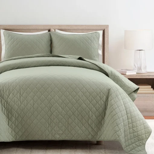 Ava Diamond Oversized Cotton Quilt Set