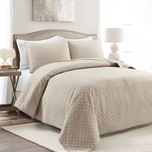 Ava Diamond Oversized Cotton Quilt Set