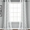 Avon Trellis Grommet Sheer Window Curtain Panel Set