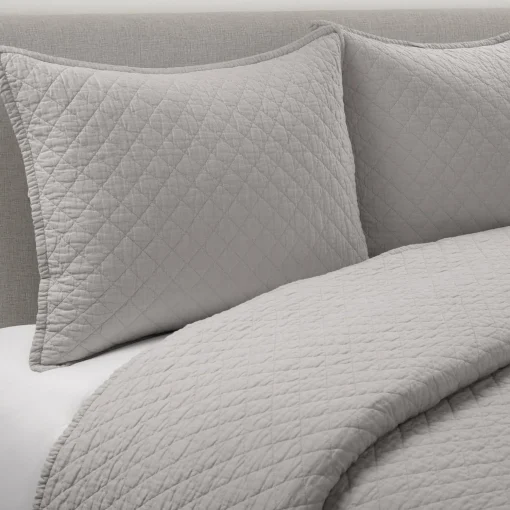 Belgian Flax Linen Rich Cotton Blend Quilt 3 Piece Set
