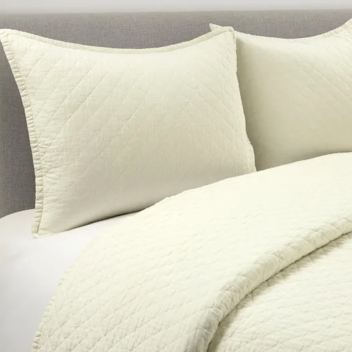 Belgian Flax Linen Rich Cotton Blend Quilt 3 Piece Set