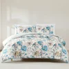Bird And Hydrangea Reversible Cotton Duvet Cover Set