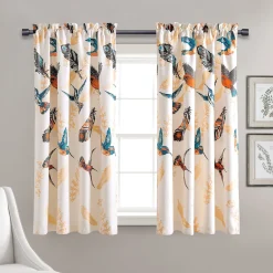 Bird Breeze Light Filtering Window Curtain Set