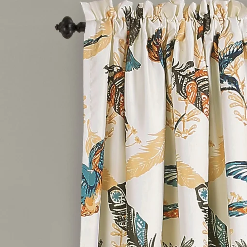 Bird Breeze Light Filtering Window Curtain Set