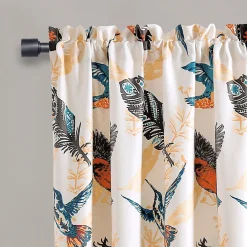 Bird Breeze Light Filtering Window Curtain Set