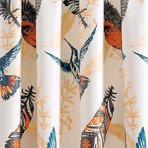 Bird Breeze Light Filtering Window Curtain Set