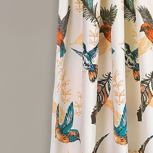 Bird Breeze Light Filtering Window Curtain Set