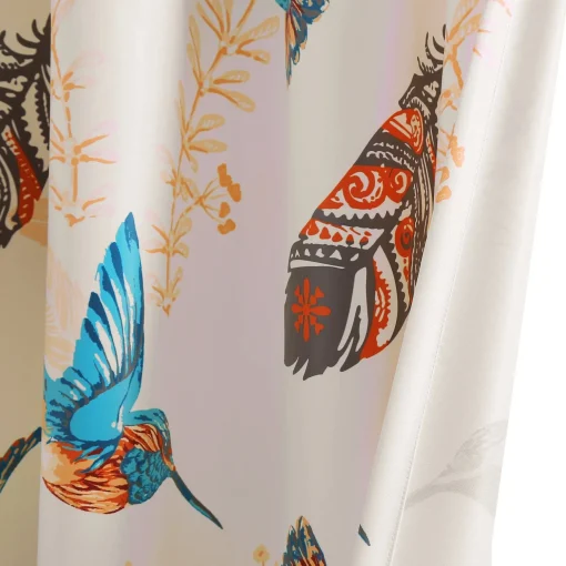 Bird Breeze Light Filtering Window Curtain Set