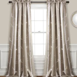 Bird on the Tree Light Filtering Window Curtain Set
