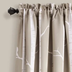Bird on the Tree Light Filtering Window Curtain Set