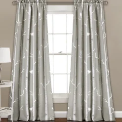 Bird on the Tree Light Filtering Window Curtain Set