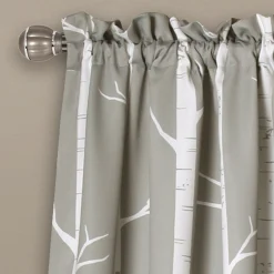 Bird on the Tree Light Filtering Window Curtain Set