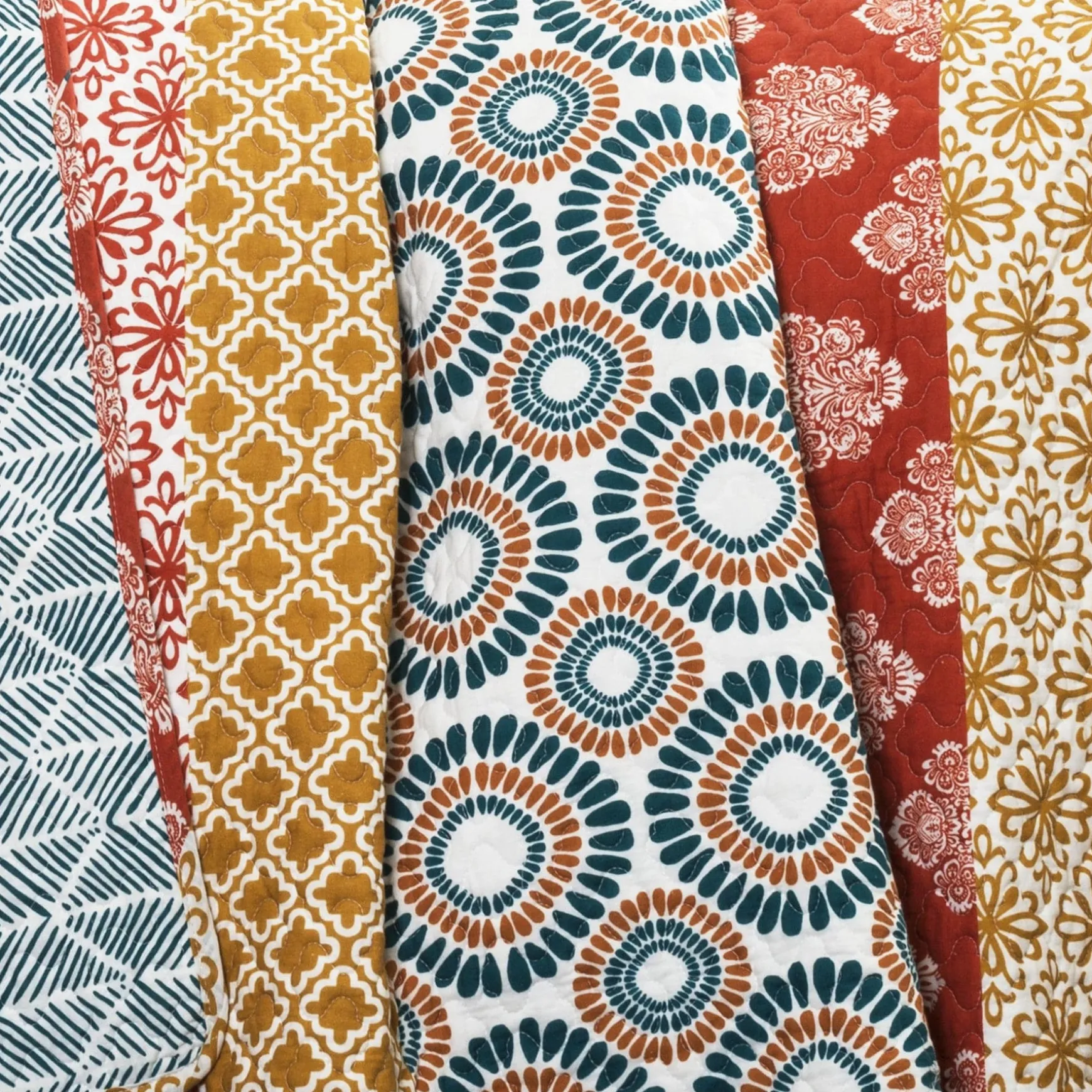 Bohemian Stripe Quilt 3 Piece Set