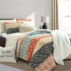 Bohemian Stripe Quilt 3 Piece Set