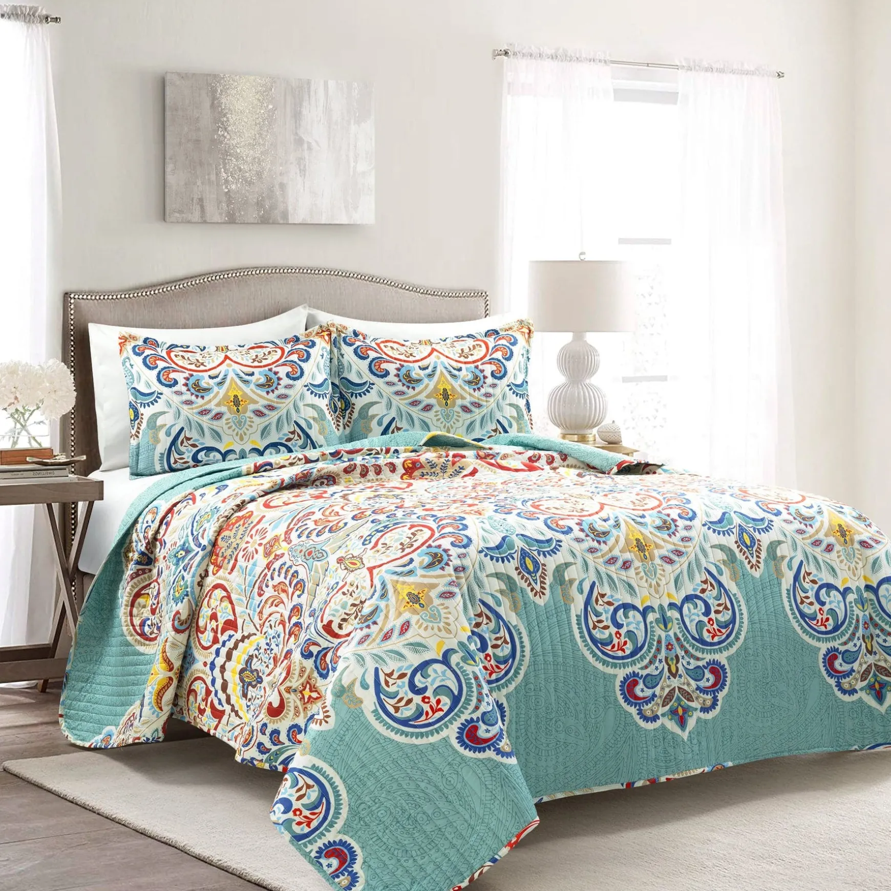 Boho Chic Quilt 3 Piece Set