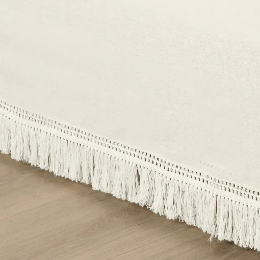 Boho Fringe 15-Inch Tailored Drop Easy Fit Bed Skirt