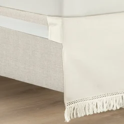 Boho Fringe 15-Inch Tailored Drop Easy Fit Bed Skirt