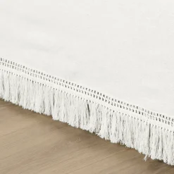 Boho Fringe 15-Inch Tailored Drop Easy Fit Bed Skirt