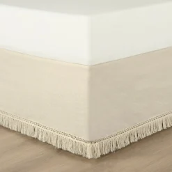Boho Fringe 15-Inch Tailored Drop Easy Fit Bed Skirt