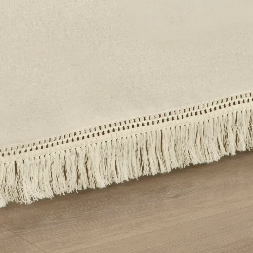 Boho Fringe 15-Inch Tailored Drop Easy Fit Bed Skirt