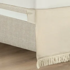 Boho Fringe 15-Inch Tailored Drop Easy Fit Bed Skirt