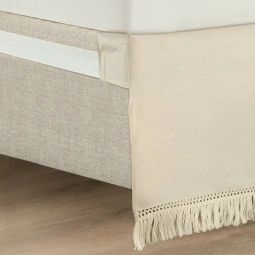 Boho Fringe 15-Inch Tailored Drop Easy Fit Bed Skirt