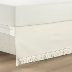 Boho Fringe 15-Inch Tailored Drop Easy Fit Bed Skirt