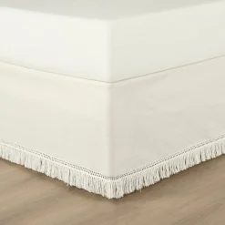 Boho Fringe 15-Inch Tailored Drop Easy Fit Bed Skirt