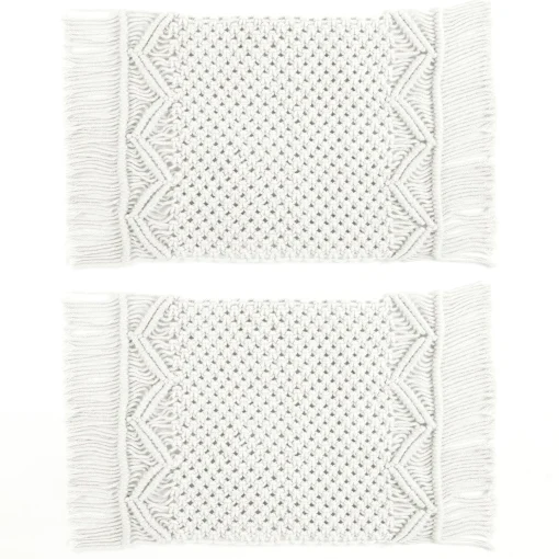 Boho Macrame Indoor/Outdoor Placemat 2-Pack Set