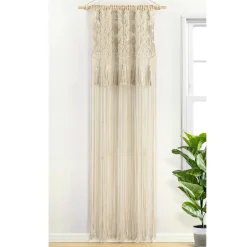 Boho Macrame Tassel Cotton Window Curtain