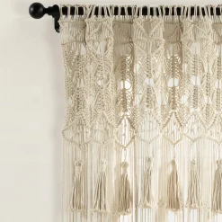 Boho Macrame Tassel Cotton Window Curtain