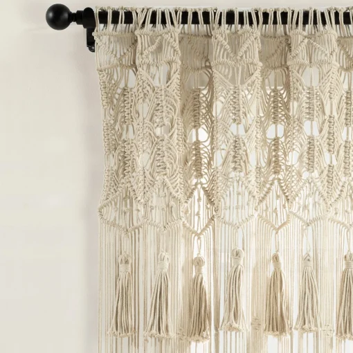 Boho Macrame Tassel Cotton Window Curtain