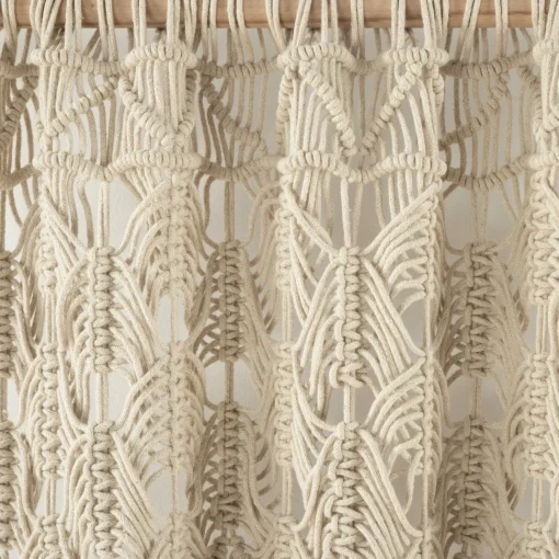 Boho Macrame Tassel Cotton Window Curtain