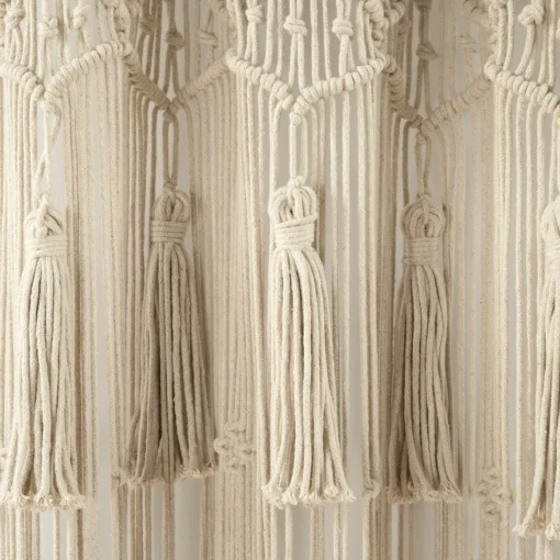 Boho Macrame Tassel Cotton Window Curtain