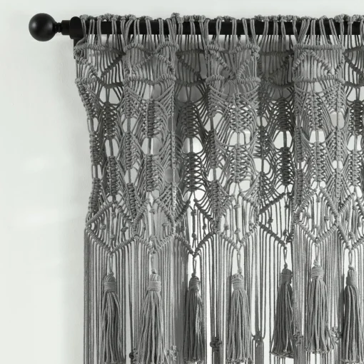 Boho Macrame Tassel Cotton Window Curtain