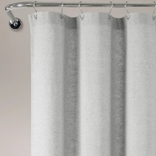 Boho Polka Dot Yarn Dyed Recycled Cotton Blend Shower Curtain