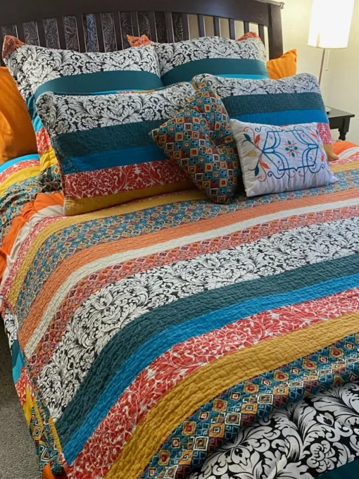 Boho Stripe 7 Piece Comforter Set