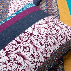 Boho Stripe 3 Piece Quilt Set