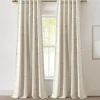 Boho Stripe Clip Jacquard Window Curtain Panel Set