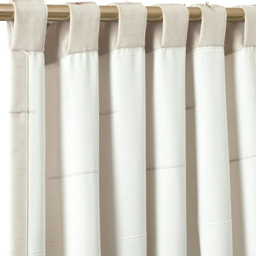Boho Stripe Clip Jacquard Window Curtain Panel Set