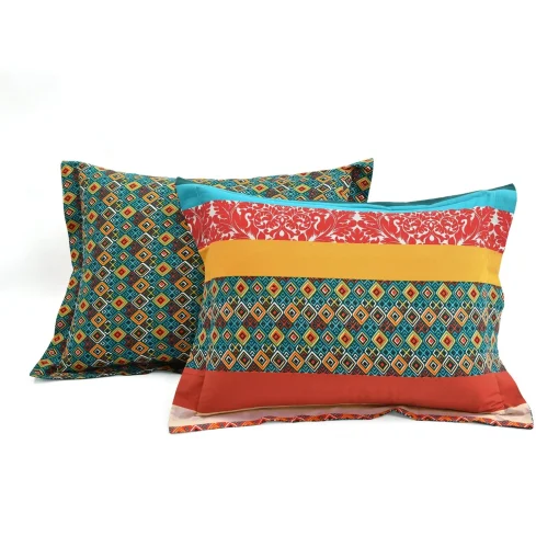 Boho Stripe Cotton Reversible Duvet Cover Set