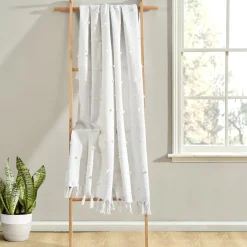 Boho Tufted Cotton Woven Tassel Fringe Throw