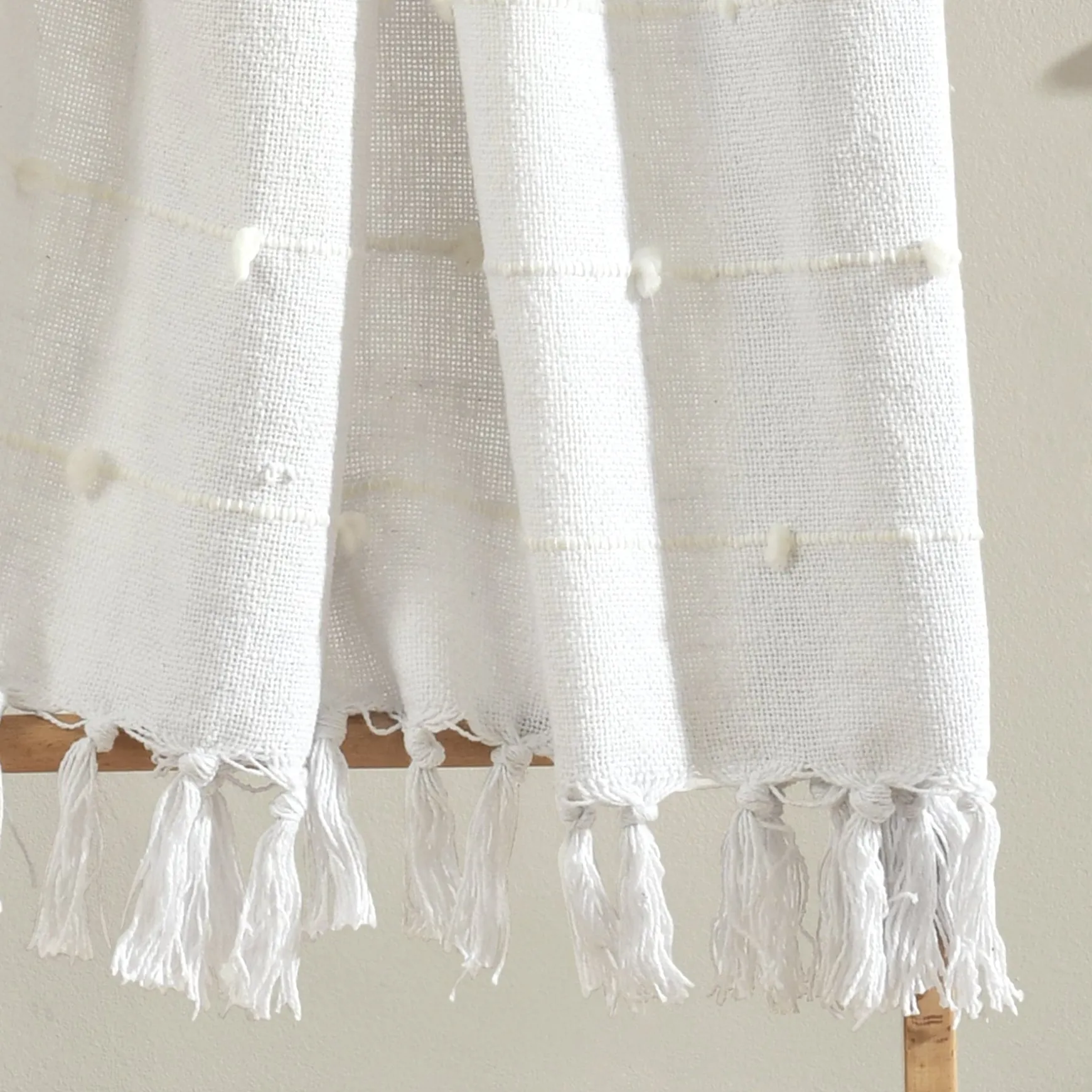 Boho Tufted Cotton Woven Tassel Fringe Throw