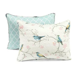Botanical Bird & Flower Quilt 3 Piece Set
