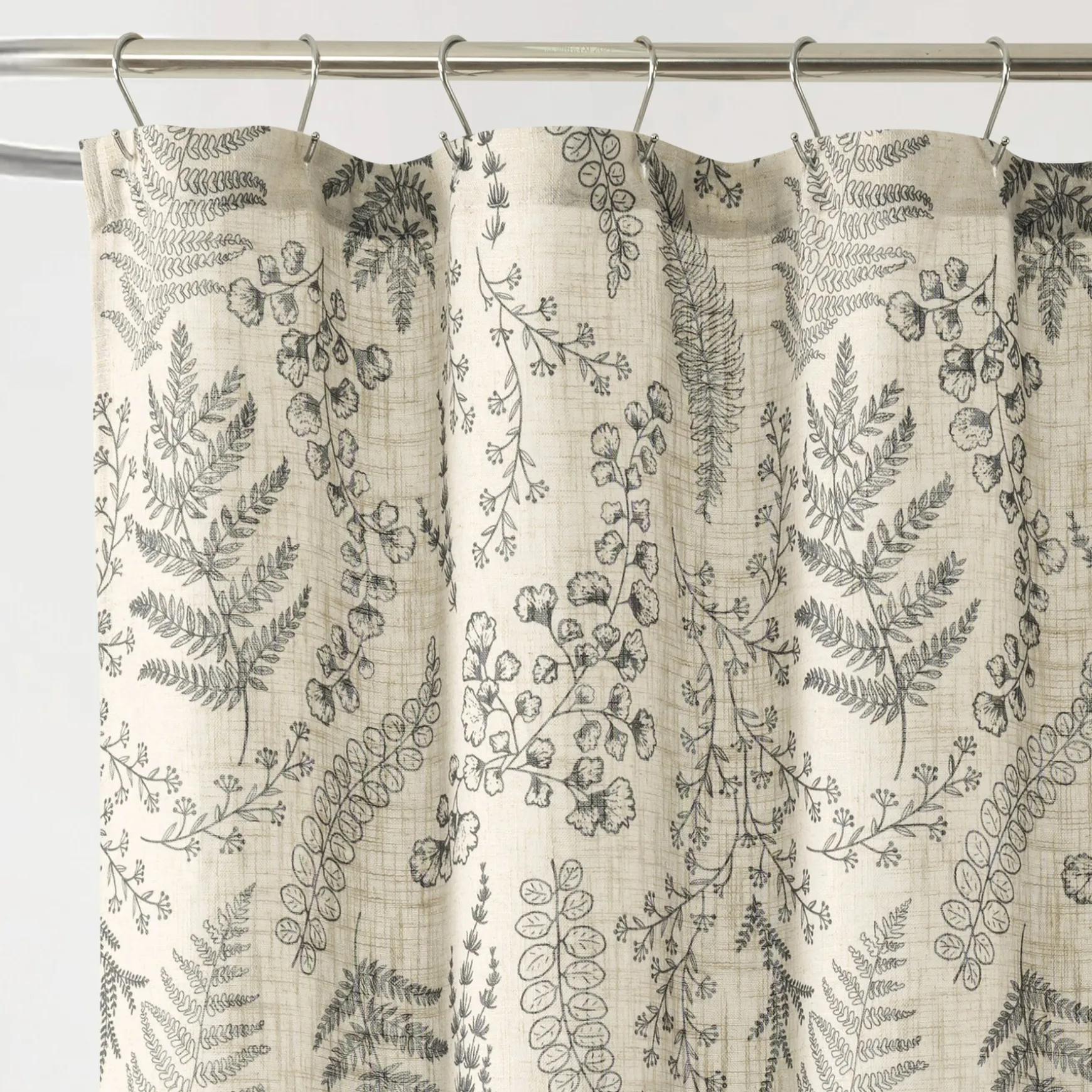Botanical Dreams Linen Textured Shower Curtain