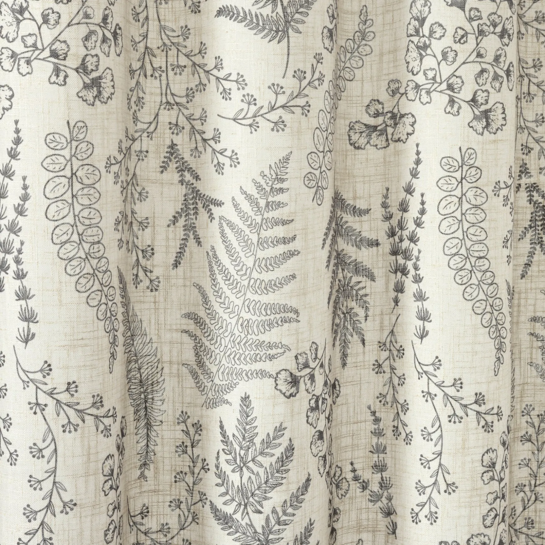 Botanical Dreams Linen Textured Shower Curtain