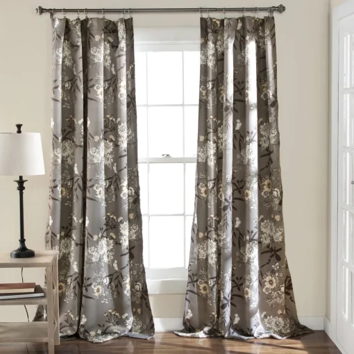 Botanical Garden Light Filtering Window Curtain Panel Set
