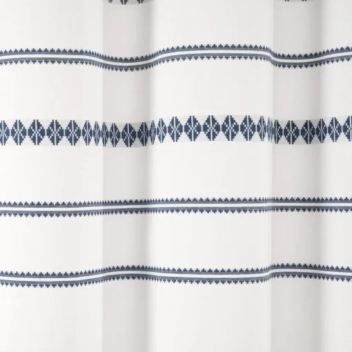 Breezy Chic Tassel Jacquard Recycled Cotton Shower Curtain